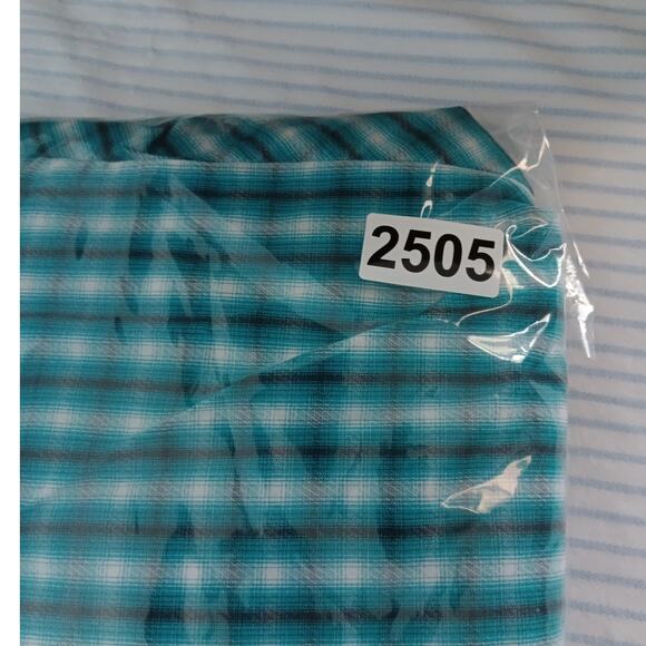 Rock & Roll Cowboy Western Shirt Mens Large Teal Check Western Rodeo Cowboy Snap - Picture 12 of 12